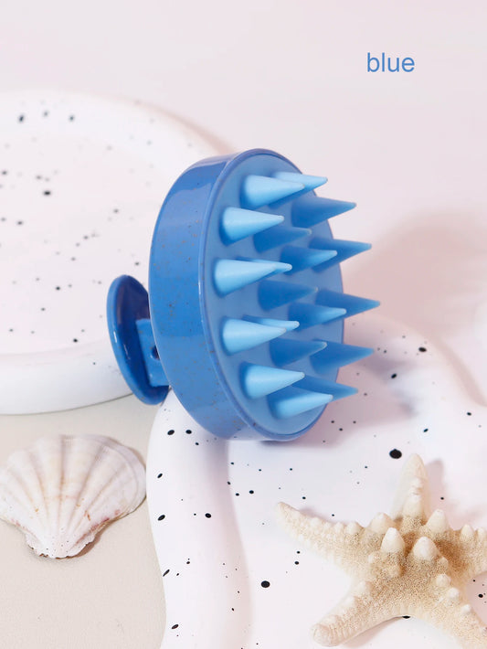 1PCS Scalp Massage Shampoo Brush, Soft Silicone Hair Used to Remove Dandruff and Exfoliate