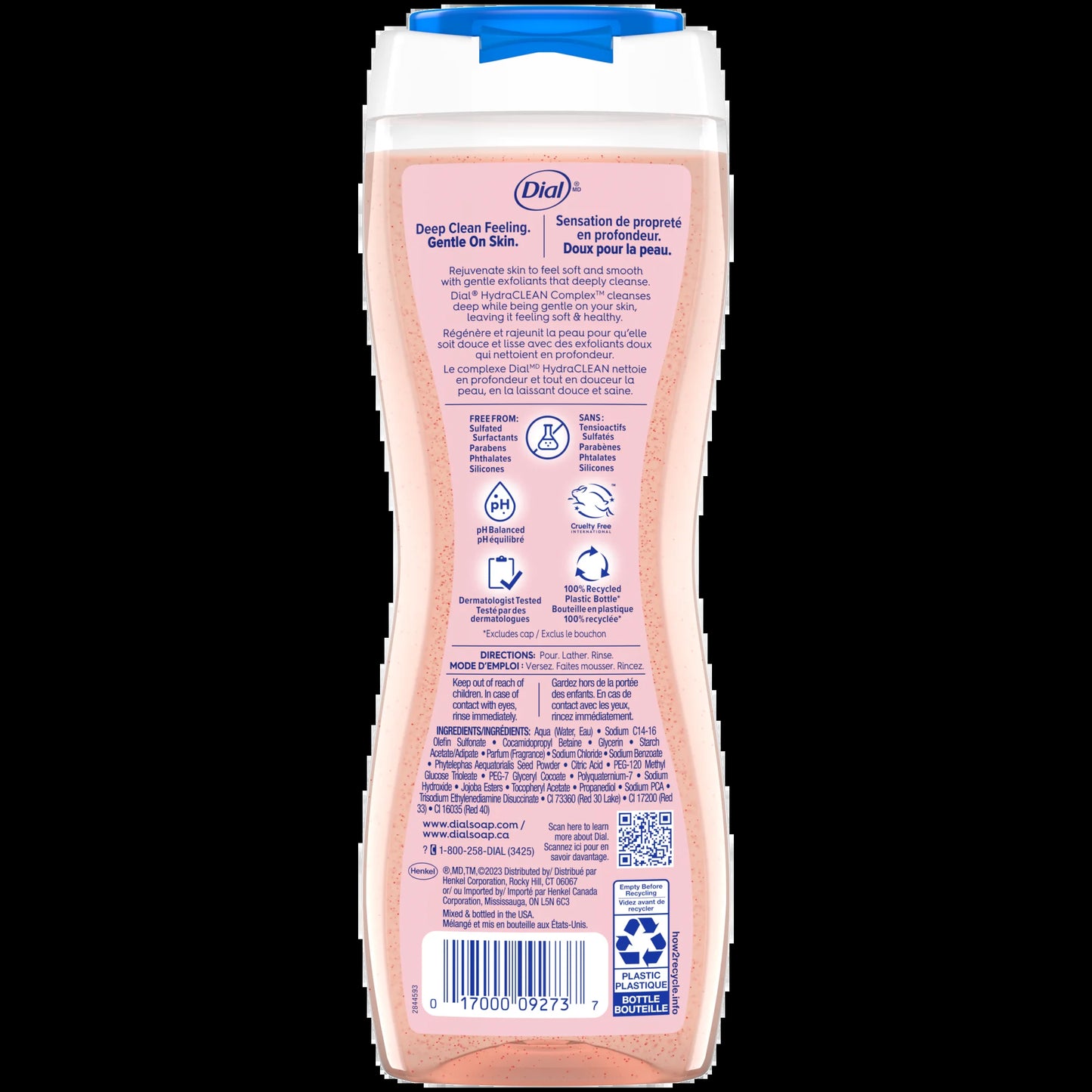 Body Wash, Exfoliate & Restore Himalayan Salt, 16 Fl Oz