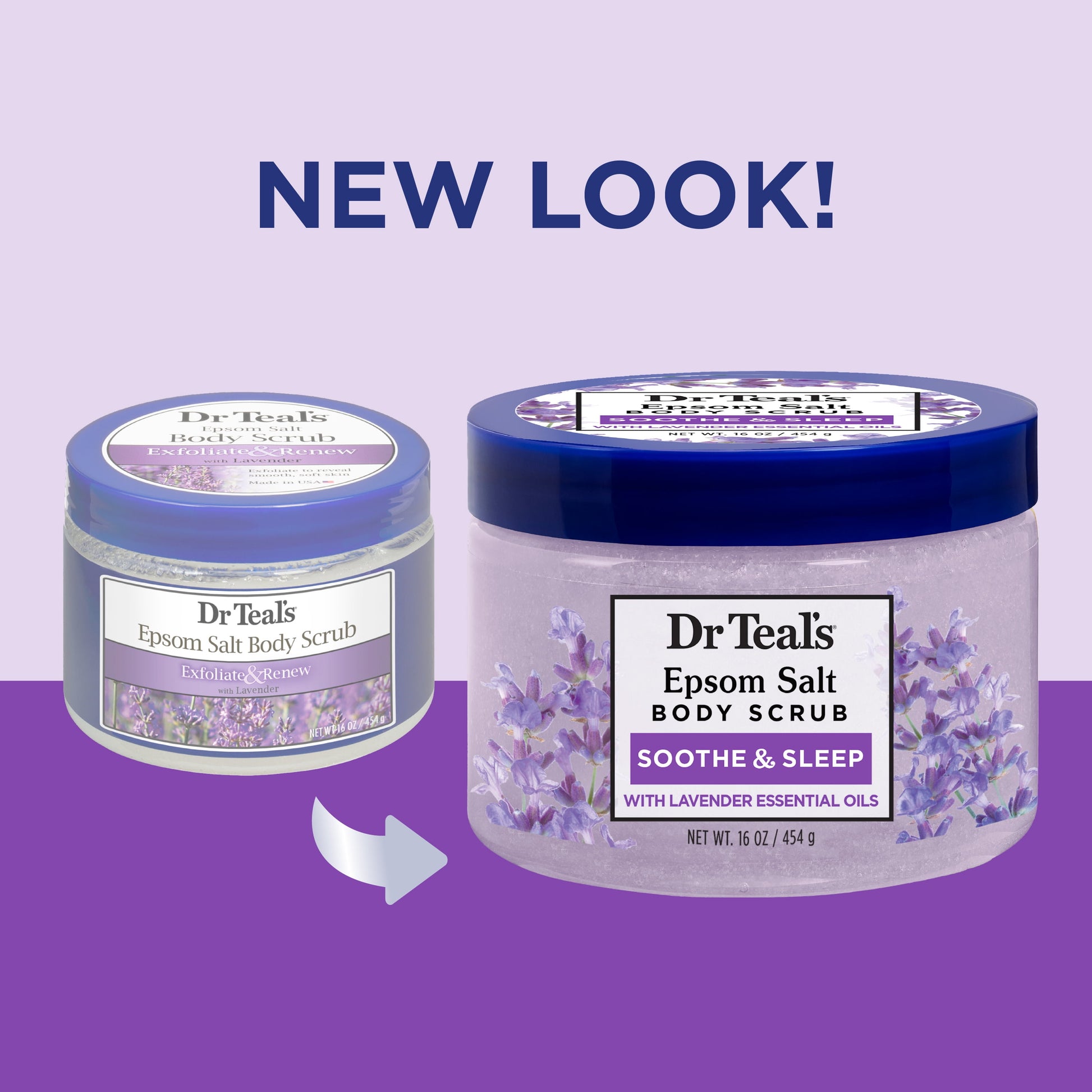 Exfoliate & Renew Lavender Epsom Salt Body Scrub, 16 Oz