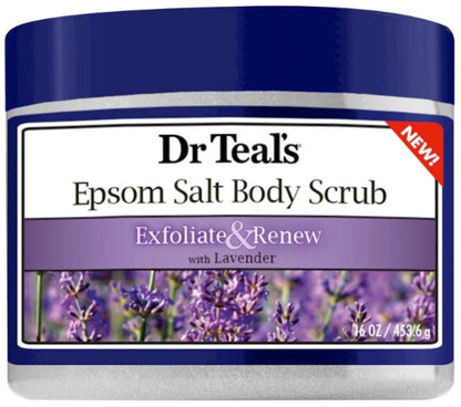 Exfoliate & Renew Lavender Epsom Salt Body Scrub, 16 Oz (Pack of 2)